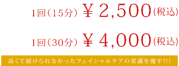 1回（15分）￥2,100（税込）